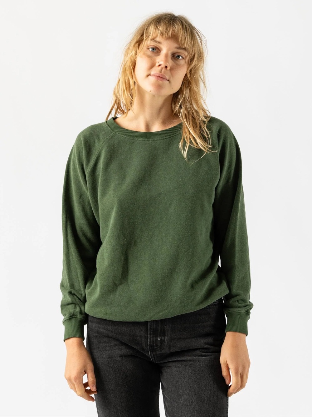 Jungmaven Bonfire Raglan Sweatshirt Extra Small Hunter Green